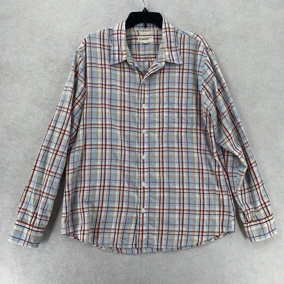 Buckle BKE 67 Plaid Contour Fit Button Up Long Sleeve Shirt‎ Casual Soft Mens XL - Picture 1 of 6